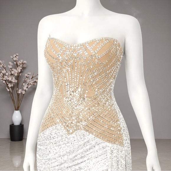 Banjul Strapless Crystal & Sequin Dress - Picture 6 of 16